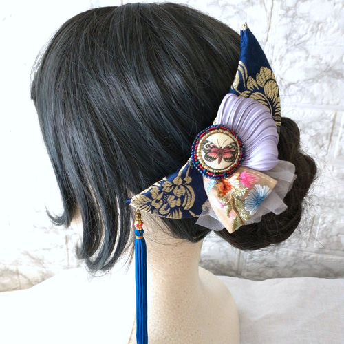 no.57 フリンジリボン 1m】【20mm幅】【ワインレッド】インド刺繍リボン ハンドメイド　刺繍リボンとフリンジのアンティーク調ヘアアクセサリー その他