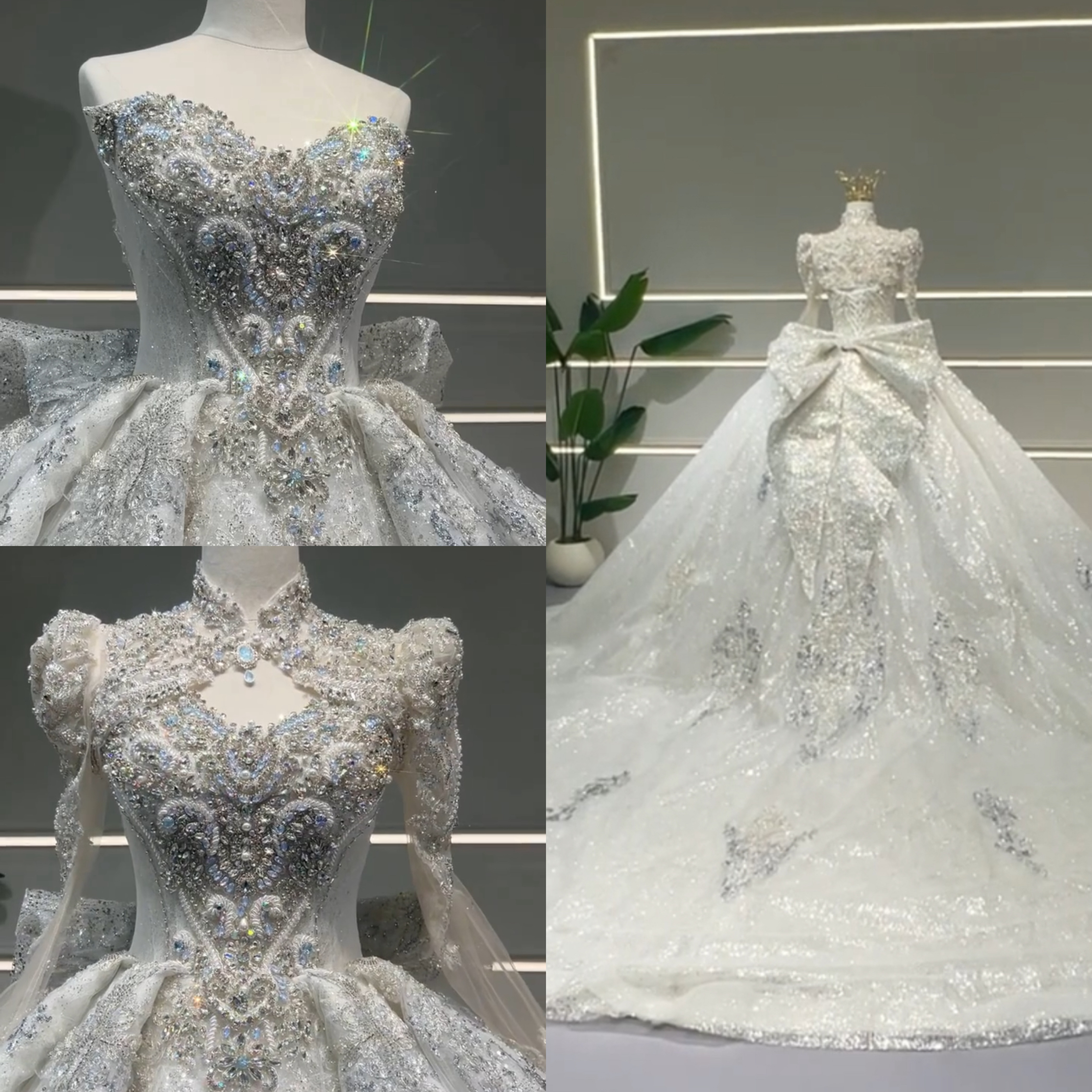 見逃さない　取り外し可能トップス　ラッフルスカート　ボリューム　高品質ウェディングドレス　ブライダル魅惑のフランスレース