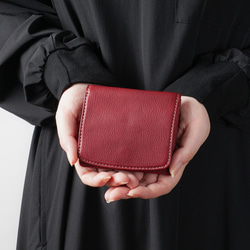 EC限定 small wallet 【シボ革/ブラック 三つ折り財布 chi.wata 通販