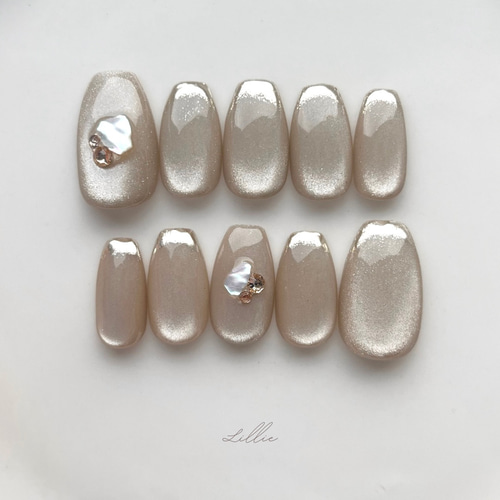 mystic veil ネイルチップ マグネットネイル 上品ネイル お呼ばれ