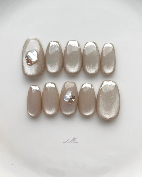 mystic veil ネイルチップ マグネットネイル 上品ネイル お呼ばれ