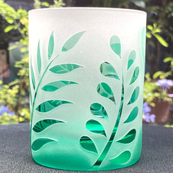 トロピカルフリーグラス　〈プルメリア 〉　エメラルドグリーン（1個） 3枚目の画像