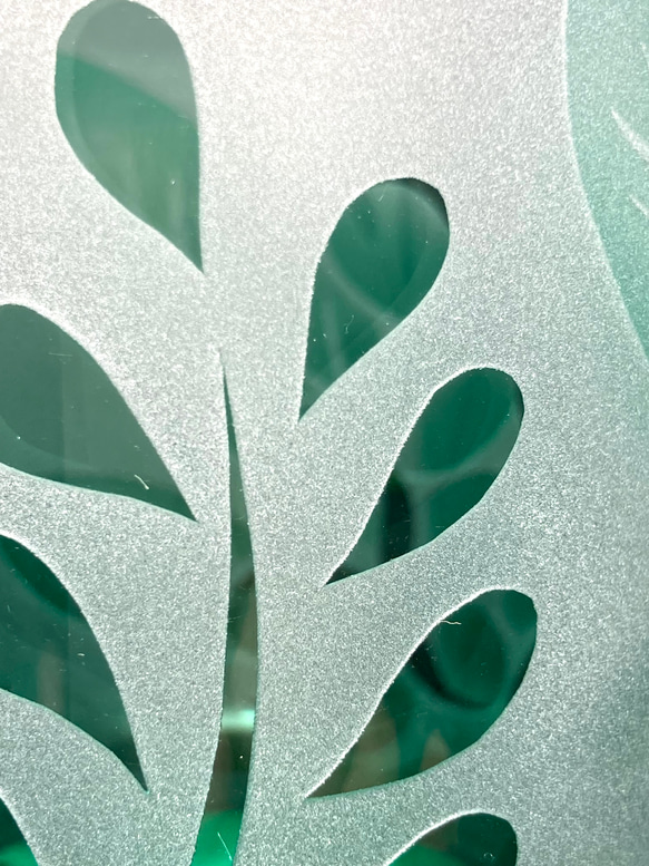 トロピカルフリーグラス　〈プルメリア 〉　エメラルドグリーン（1個） 8枚目の画像