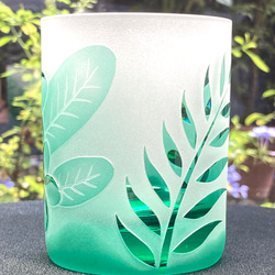 トロピカルフリーグラス　〈プルメリア 〉　エメラルドグリーン（1個） 2枚目の画像