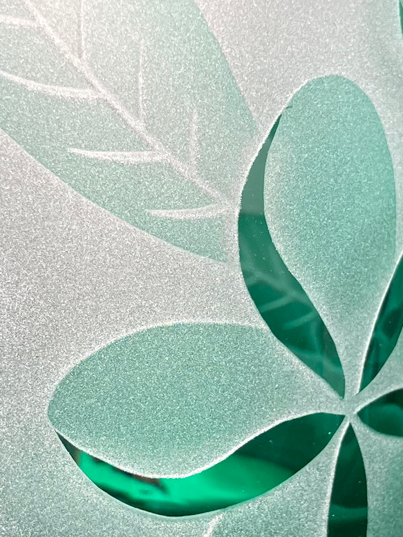 トロピカルフリーグラス　〈プルメリア 〉　エメラルドグリーン（1個） 5枚目の画像