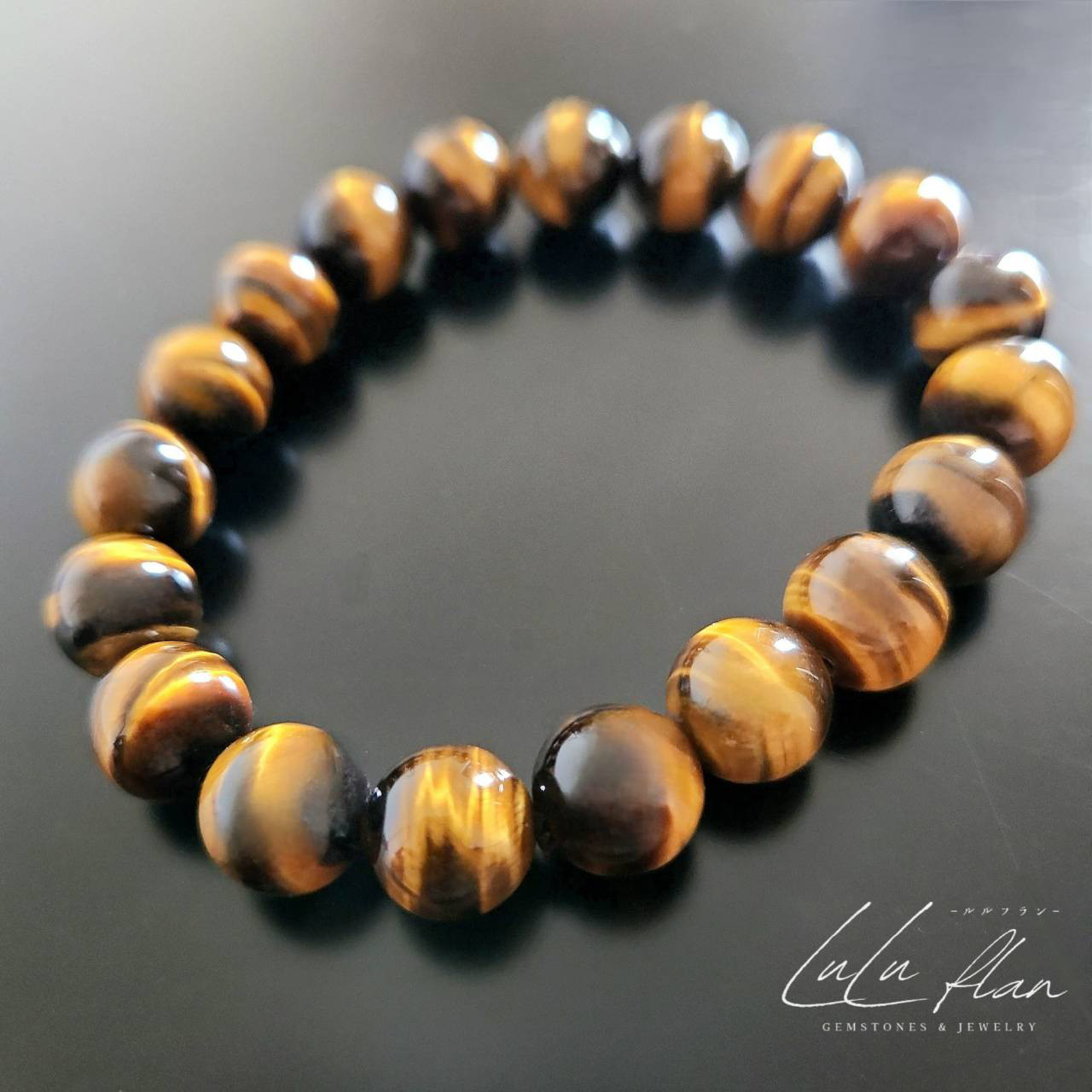 タイガーアイブレスレット 10mm シンプル 高品質AAA