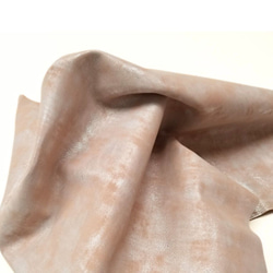 【1枚革】イタリアンキッドスエード ＊ アンチックメタリック加工 ＊ ピンクベージュ ＊M485 3枚目の画像