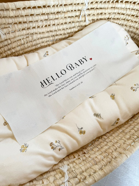 ニューボーンタペストリー＆カード2点セット　ウェルカムベビー　ハローベビー　出産祝い　命名書 4枚目の画像