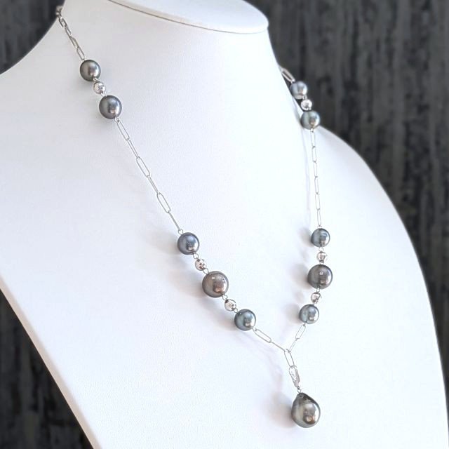 黒蝶真珠 ジュエリーセット / K18WG Black South Sea Pearl Jewelry Set