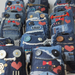 et-45 デニムクリスマスオーナメント 13個set その他インテリア雑貨 C