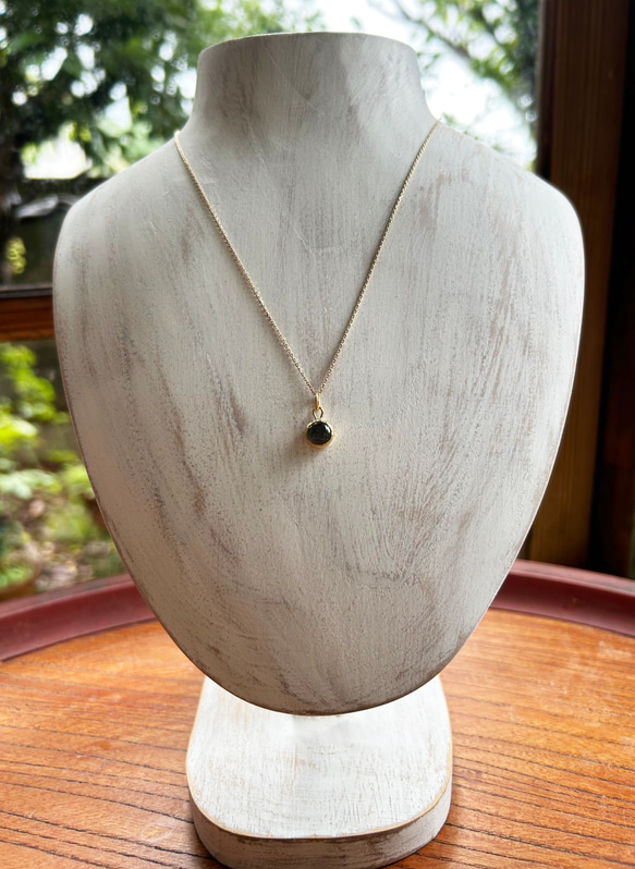 K24純金 スキャポライト・キャッツアイ◇ペンダントトップ 10枚目の画像