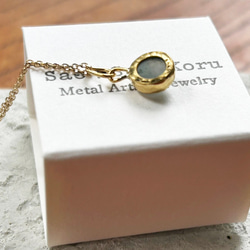 K24純金 スキャポライト・キャッツアイ◇ペンダントトップ 5枚目の画像