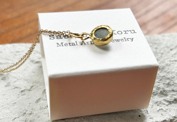 K24純金 スキャポライト・キャッツアイ◇ペンダントトップ 4枚目の画像