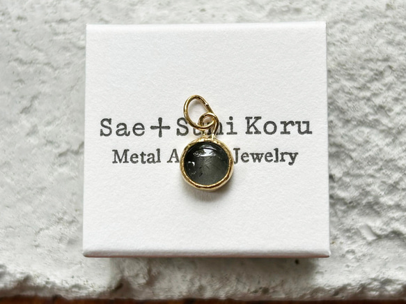 K24純金 スキャポライト・キャッツアイ◇ペンダントトップ 15枚目の画像