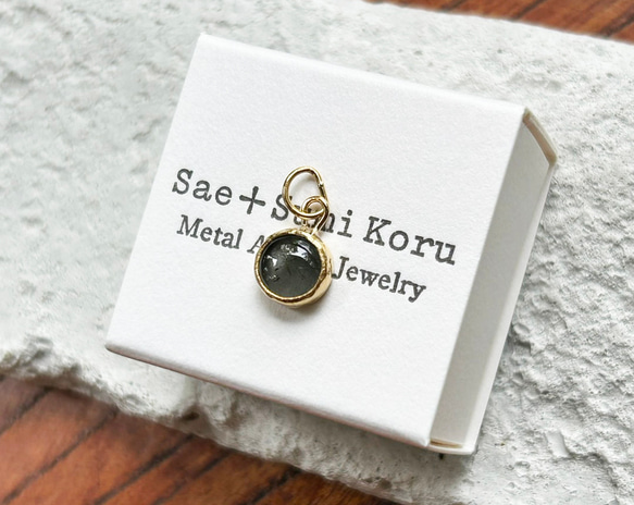 K24純金 スキャポライト・キャッツアイ◇ペンダントトップ 14枚目の画像