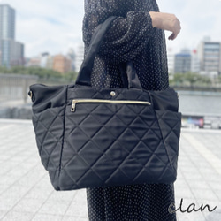 【15%off タイムセール】高級ナイロンビッグトート　2way マザーズバッグ　旅行　通勤通学　お出かけ 12枚目の画像