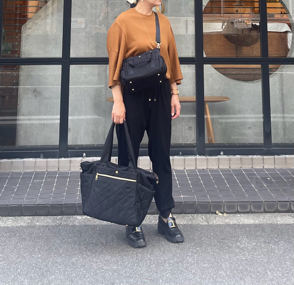 【15%off タイムセール】高級ナイロンビッグトート　2way マザーズバッグ　旅行　通勤通学　お出かけ 13枚目の画像