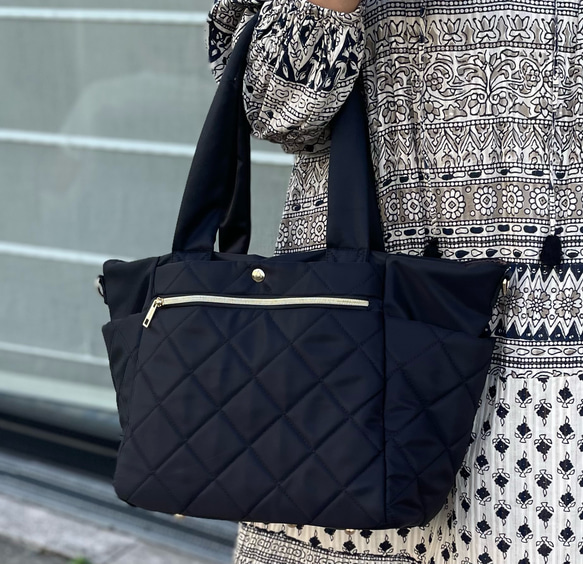 【15%off タイムセール】高級ナイロンビッグトート　2way マザーズバッグ　旅行　通勤通学　お出かけ 19枚目の画像