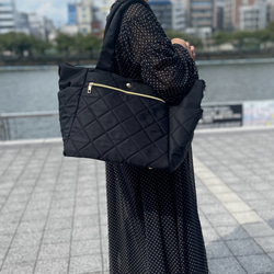 【15%off タイムセール】高級ナイロンビッグトート　2way マザーズバッグ　旅行　通勤通学　お出かけ 18枚目の画像
