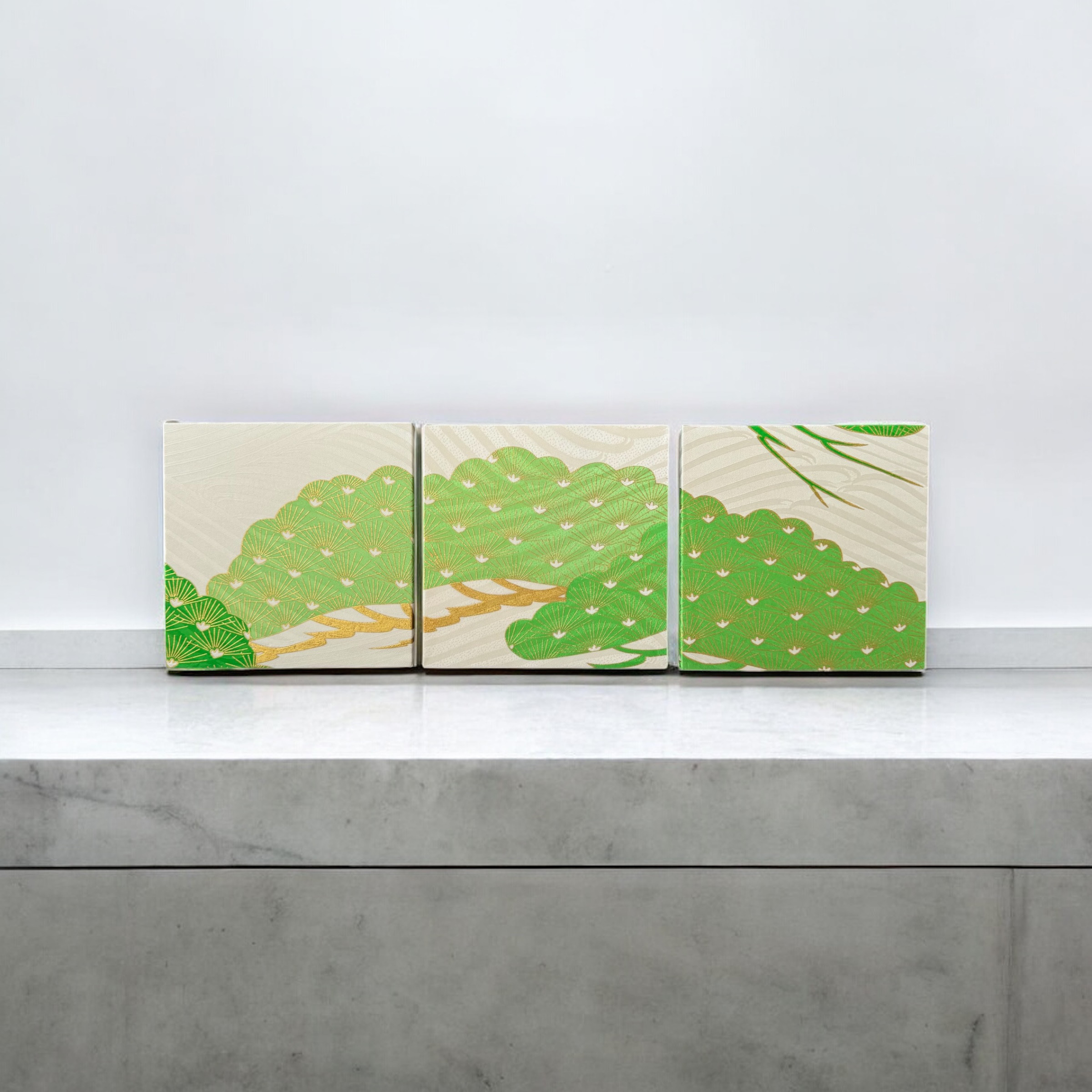 ◼︎089◼︎着物ファブリックパネル(3セット)サスティナブル 着物 松