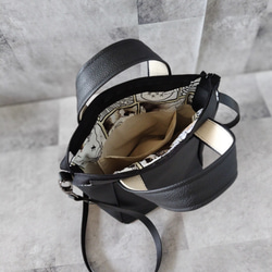 ちょっとそこまで小さめトート&ショルダーバッグ2way【合皮】くろネコのみみ付き 8枚目の画像