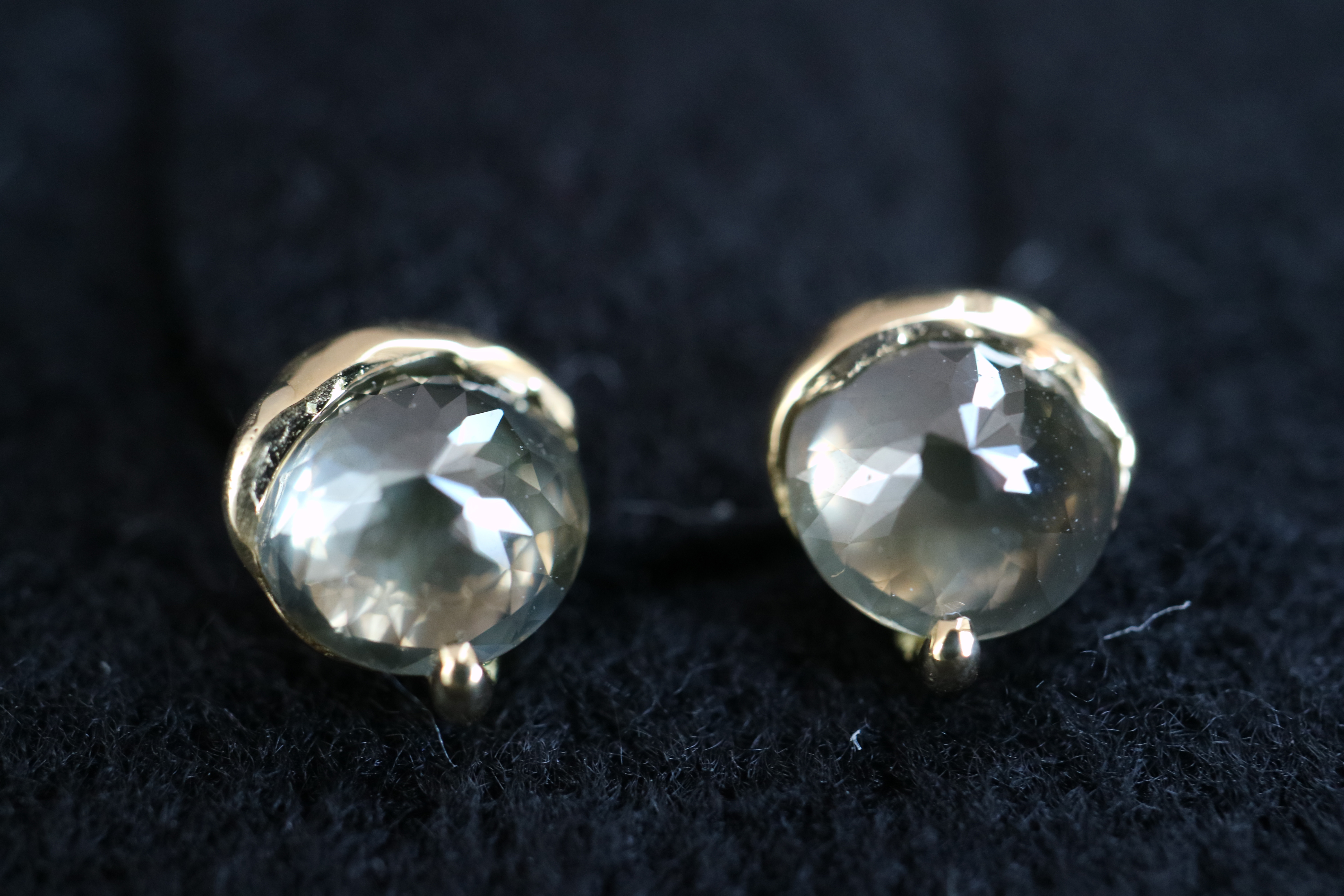 Diamond   K18 ピアス - khaki- (24P-28)