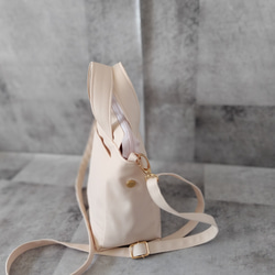 ちょっとそこまで小さめトート&ショルダーバッグ2way【合皮】バニラ 4枚目の画像