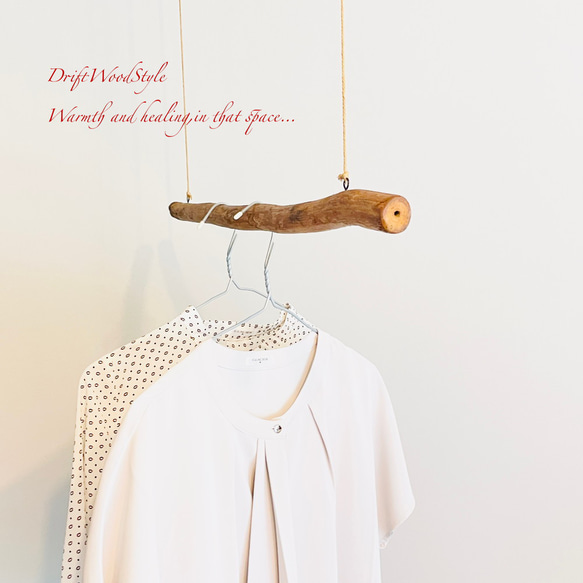 80ｃｍサイズのシンプルな流木のハンガーラック 衣装掛け ハンギング 吊り下げ N5 3枚目の画像