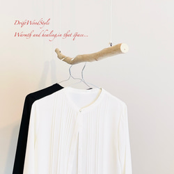 80ｃｍサイズのシンプルな流木のハンガーラック 衣装掛け ハンギング 吊り下げ N6 3枚目の画像