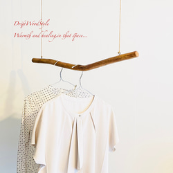 80ｃｍサイズのシンプルな流木のハンガーラック 衣装掛け ハンギング 吊り下げ N7 1枚目の画像