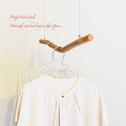 80ｃｍサイズのシンプルな流木のハンガーラック 衣装掛け ハンギング 吊り下げ N7 3枚目の画像