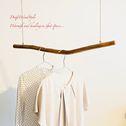 80ｃｍサイズのシンプルな流木のハンガーラック 衣装掛け ハンギング 吊り下げ N7 2枚目の画像