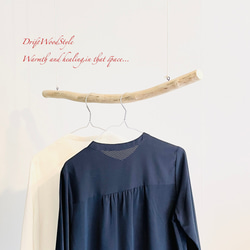 80ｃｍサイズのシンプルな流木のハンガーラック 衣装掛け ハンギング 吊り下げ N8 5枚目の画像