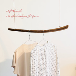 80ｃｍサイズのシンプルな流木のハンガーラック 衣装掛け ハンギング 吊り下げ N9 6枚目の画像