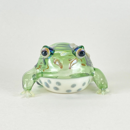 ツノガエル 中空ガラスの動物置物 ガラス細工 オブジェ その他置物