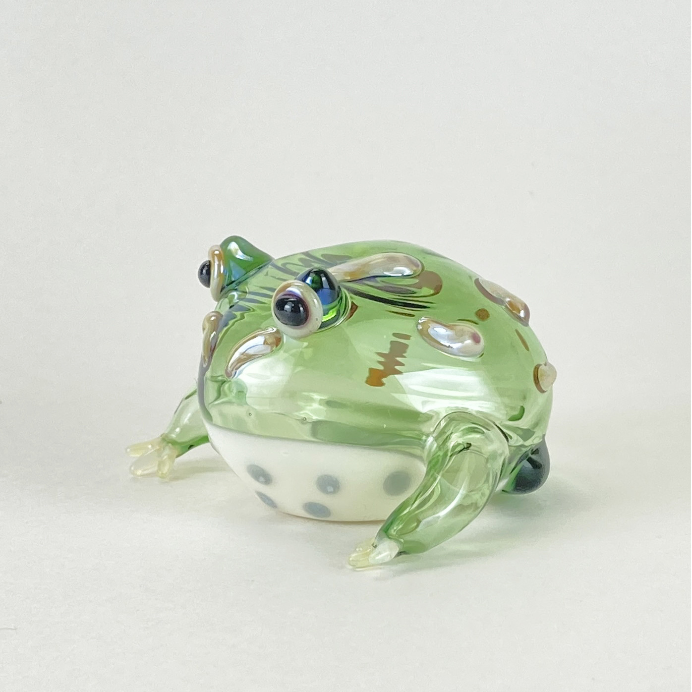ツノガエル 中空ガラスの動物置物 ガラス細工 オブジェ その他置物