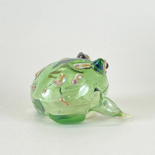 ツノガエル 中空ガラスの動物置物 ガラス細工 オブジェ その他置物