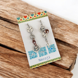 アシンメトリー歯車のピアス -N 3枚目の画像