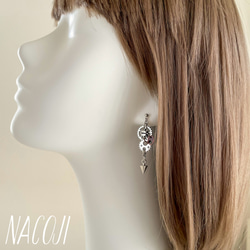 アシンメトリー歯車のピアス -N 4枚目の画像