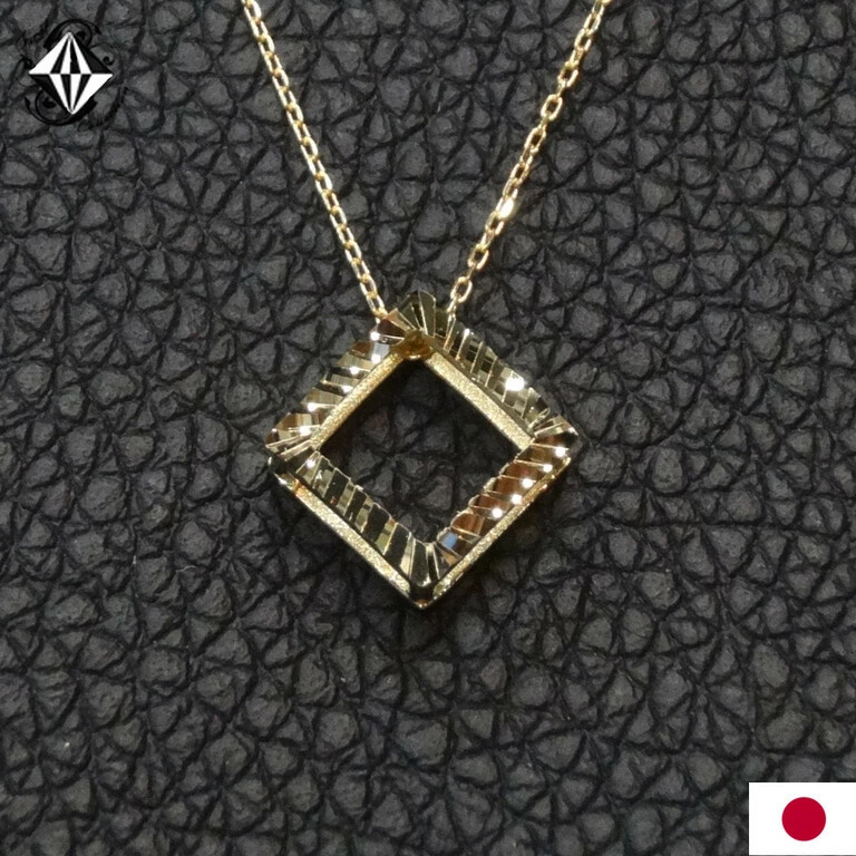 K18 ネックレス ペンダント ドラゴンスキンカット 四角 スクエア オリジナル ギラギラ 普段使い 普段づかい 46,680円