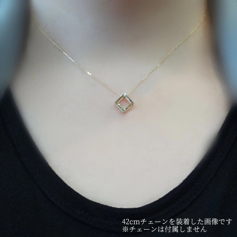 K18 ペンダントトップ ドラゴンスキンカット 四角 スクエア オリジナル ギラギラ 普段使い 普段づかい