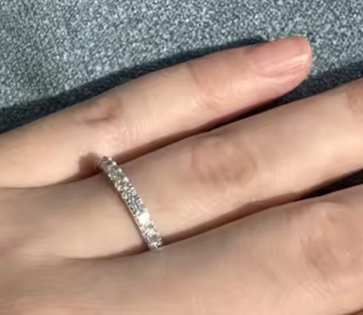 0.05ct×31石　モアサナイト　デザインリング　リング　ゴールド　k18ジュエリー