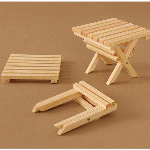 ドールハウス 木製 折りたたみテーブル 家具 ミニチュア その他置物