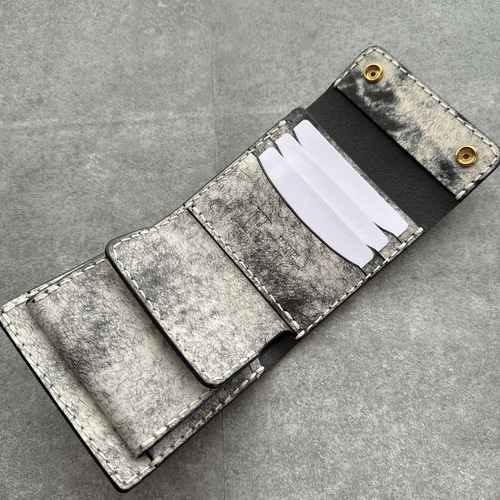 3つ折りウォレット】本革ハーフウォレット マルゴーフォグ ネロ 財布