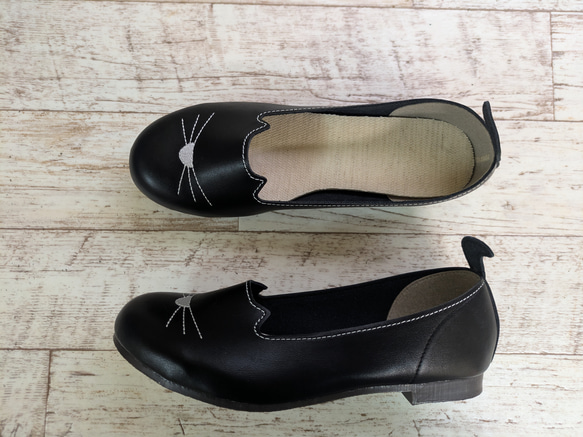 可愛いネコちゃん♪♪　大人も履ける　尻尾もついてる♪♪　幅広対応　フラット　柔らか　ニャンプス　No.119 7枚目の画像