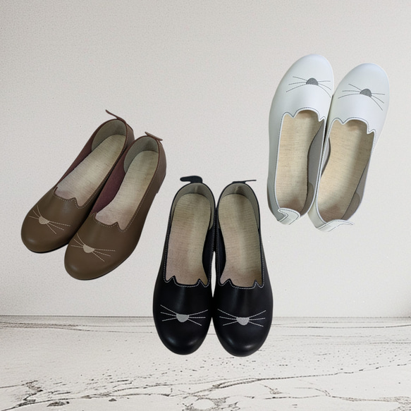 可愛いネコちゃん♪♪　大人も履ける　尻尾もついてる♪♪　幅広対応　フラット　柔らか　ニャンプス　No.119 14枚目の画像