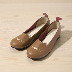 可愛いネコちゃん♪♪　大人も履ける　尻尾もついてる♪♪　幅広対応　フラット　柔らか　ニャンプス　No.119 1枚目の画像