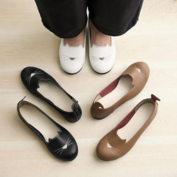 可愛いネコちゃん♪♪　大人も履ける　尻尾もついてる♪♪　幅広対応　フラット　柔らか　ニャンプス　No.119 2枚目の画像