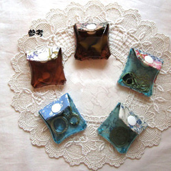 ミニミニクリアポーチ　5×5　　カペルペッパー　リバティ　ラミネート　♡「カペル」と「ペッパー」という定番柄の融合 7枚目の画像