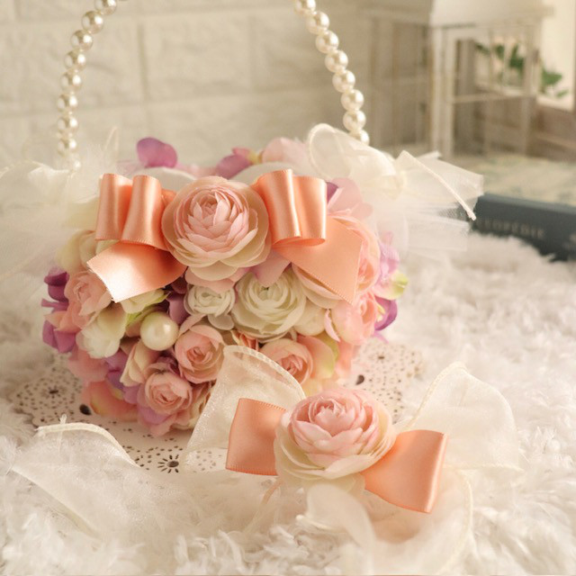 バッグブーケ　七五三バッグ　3歳　7歳　753　前撮り　和装　ドレス　フォトアイテム　成人式　ウエディング　ポニーフック